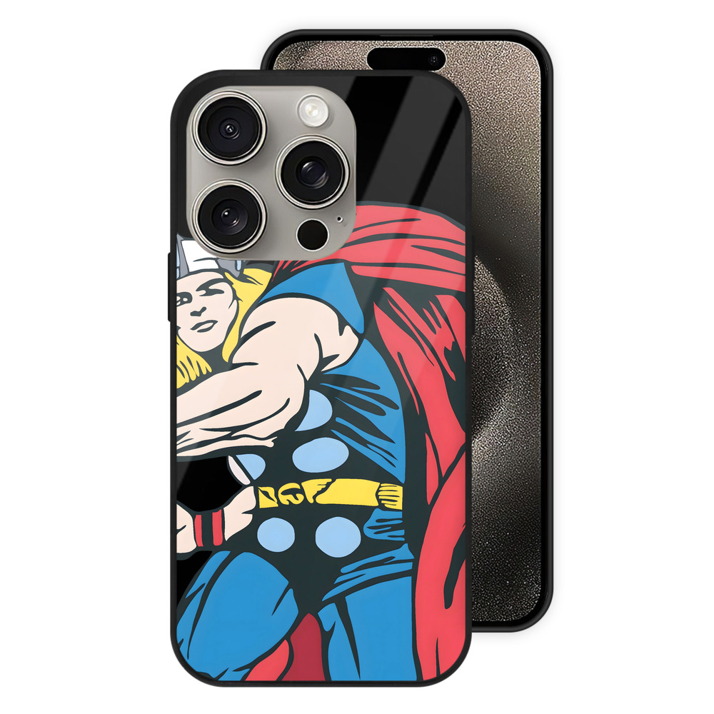 （画像用） アベンジャーズ The Avengers 【iPhone15Pro対応】スマホケース 耐衝撃＆黄変防止 背面ガラス