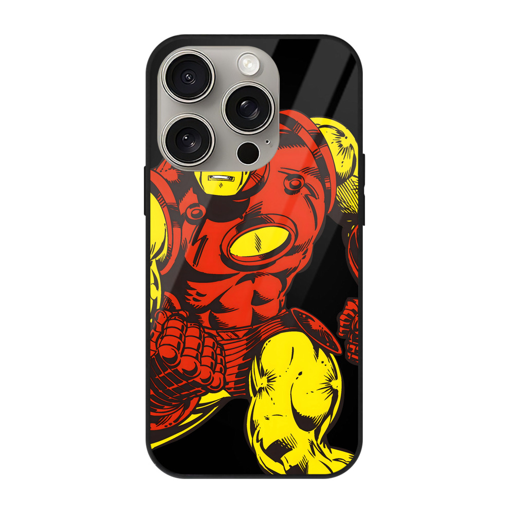 （画像用） アベンジャーズ The Avengers 【iPhone15Pro対応】スマホケース 耐衝撃＆黄変防止 背面ガラス