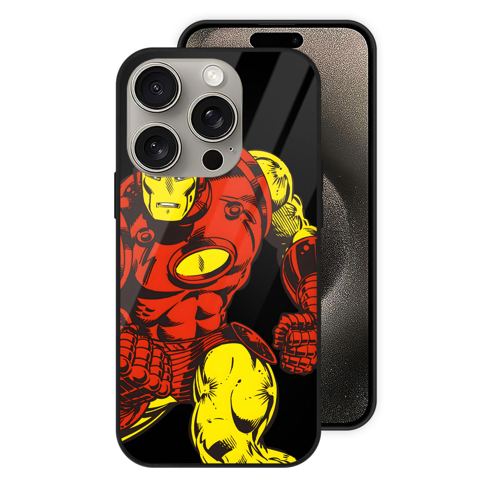 （画像用） アベンジャーズ The Avengers 【iPhone15Pro対応】スマホケース 耐衝撃＆黄変防止 背面ガラス