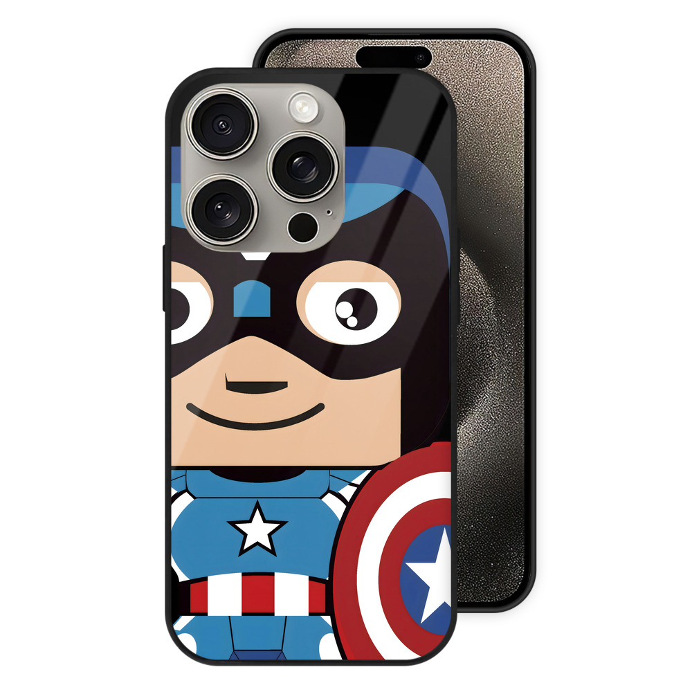 （画像用） アベンジャーズ The Avengers 【iPhone15Pro対応】スマホケース 耐衝撃＆黄変防止 背面ガラス