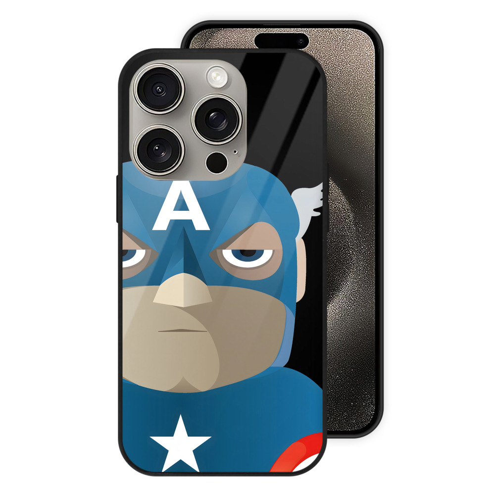 （画像用） アベンジャーズ The Avengers 【iPhone15Pro対応】スマホケース 耐衝撃＆黄変防止 背面ガラス