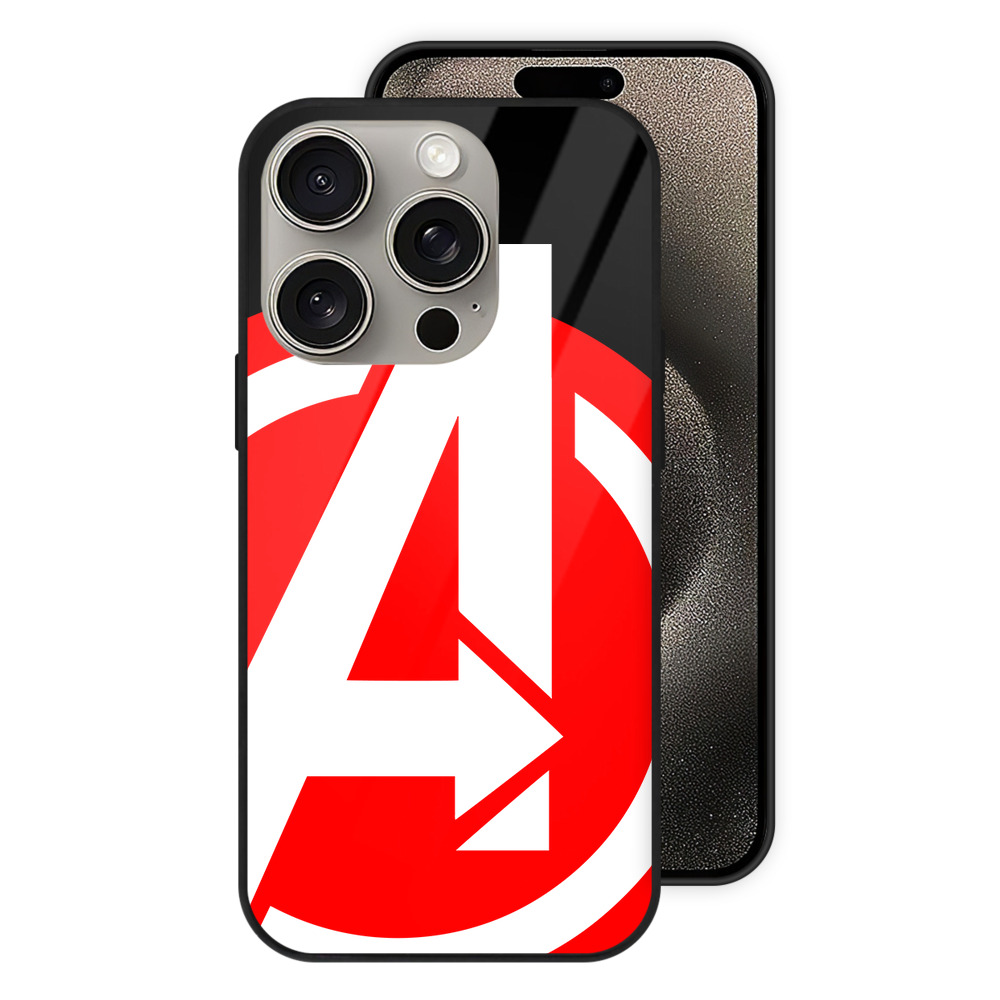 （画像用） アベンジャーズ The Avengers 【iPhone15Pro対応】スマホケース 耐衝撃＆黄変防止 背面ガラス