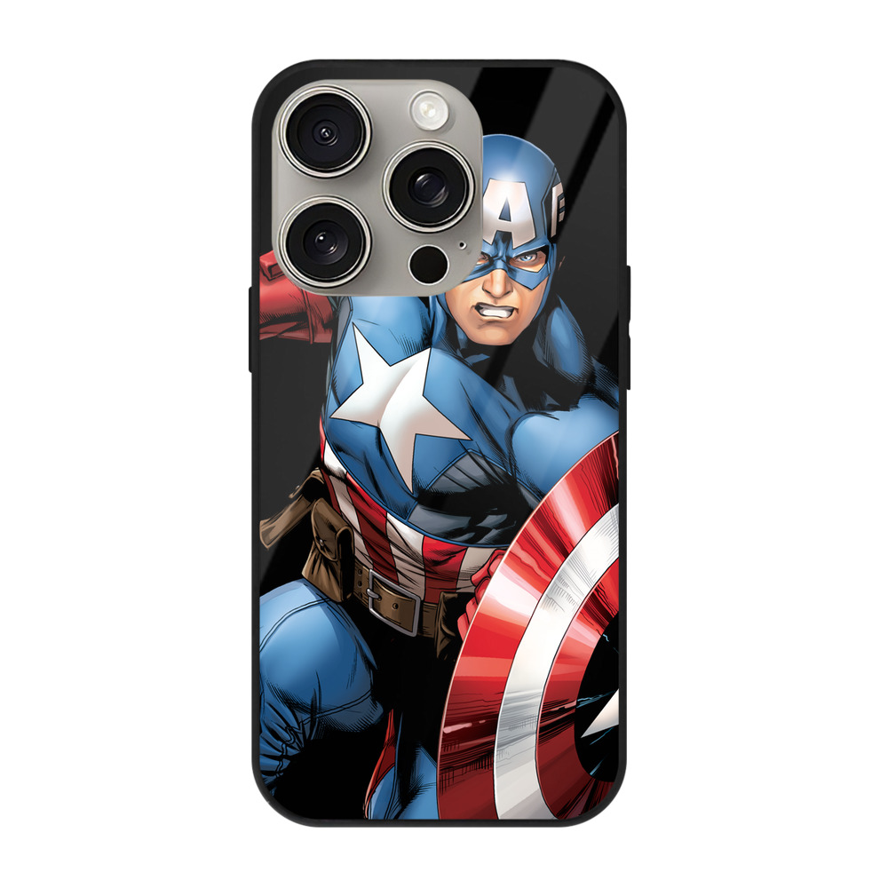 （画像用） アベンジャーズ The Avengers 【iPhone15Pro対応】スマホケース 耐衝撃＆黄変防止 背面ガラス