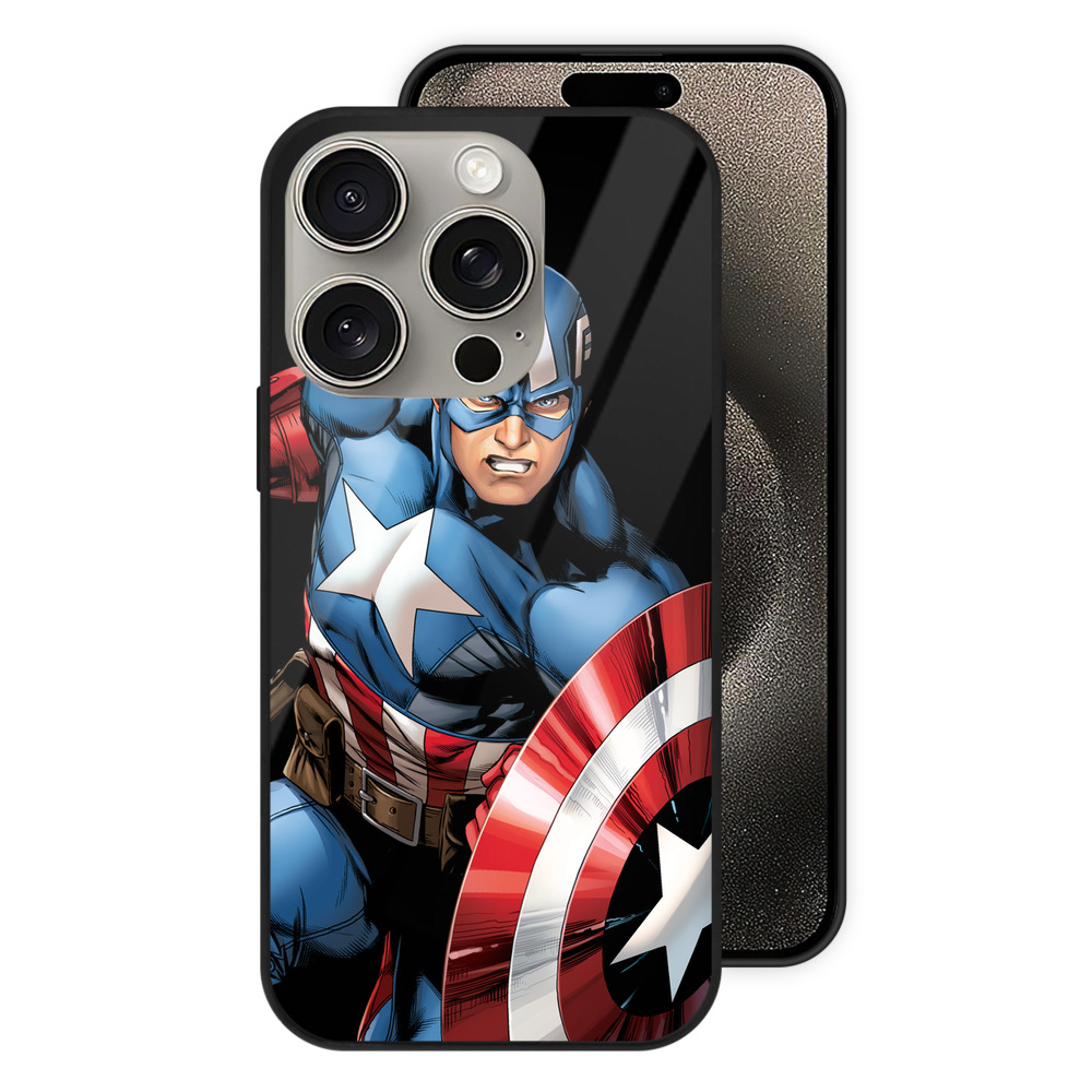 （画像用） アベンジャーズ The Avengers 【iPhone15Pro対応】スマホケース 耐衝撃＆黄変防止 背面ガラス