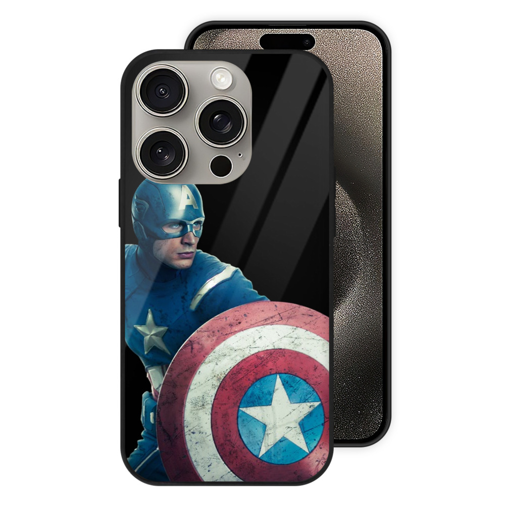 （画像用） アベンジャーズ The Avengers 【iPhone15Pro対応】スマホケース 耐衝撃＆黄変防止 背面ガラス