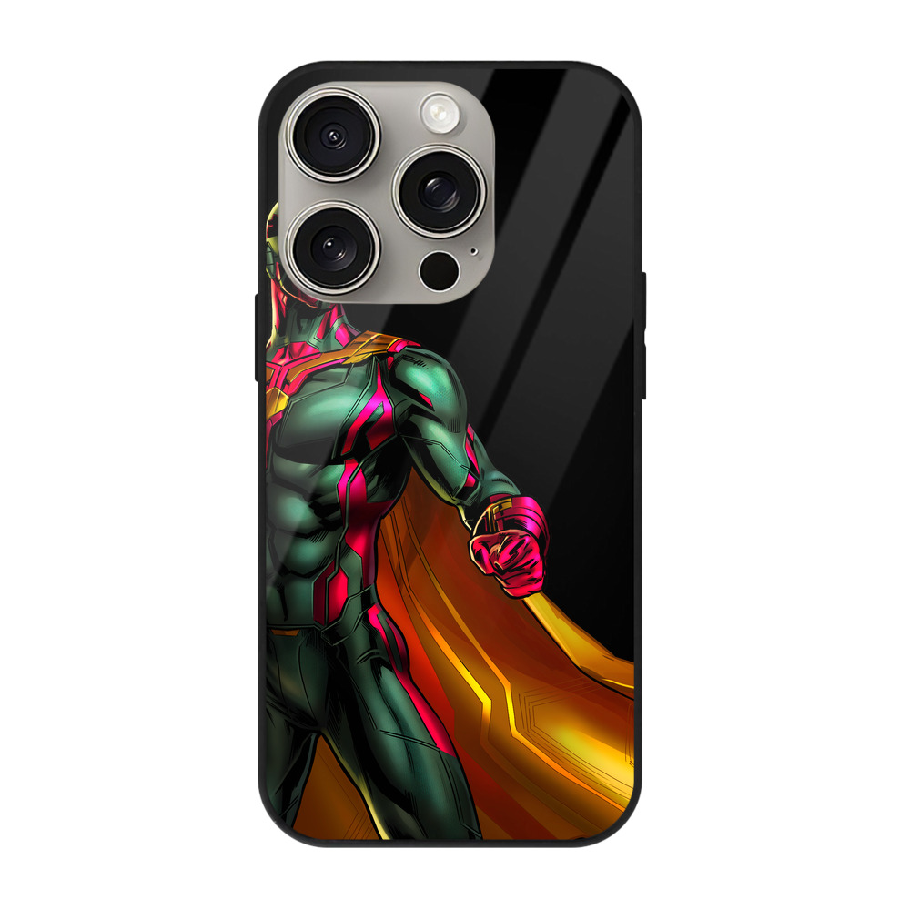（画像用） アベンジャーズ The Avengers 【iPhone15Pro対応】スマホケース 耐衝撃＆黄変防止 背面ガラス