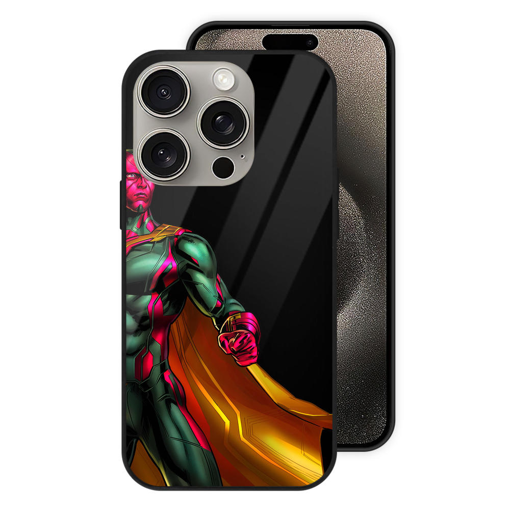 （画像用） アベンジャーズ The Avengers 【iPhone15Pro対応】スマホケース 耐衝撃＆黄変防止 背面ガラス