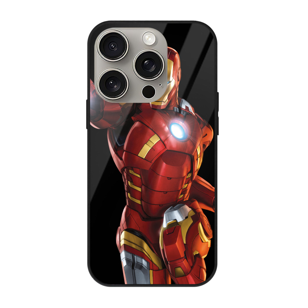 （画像用） アベンジャーズ The Avengers 【iPhone15Pro対応】スマホケース 耐衝撃＆黄変防止 背面ガラス