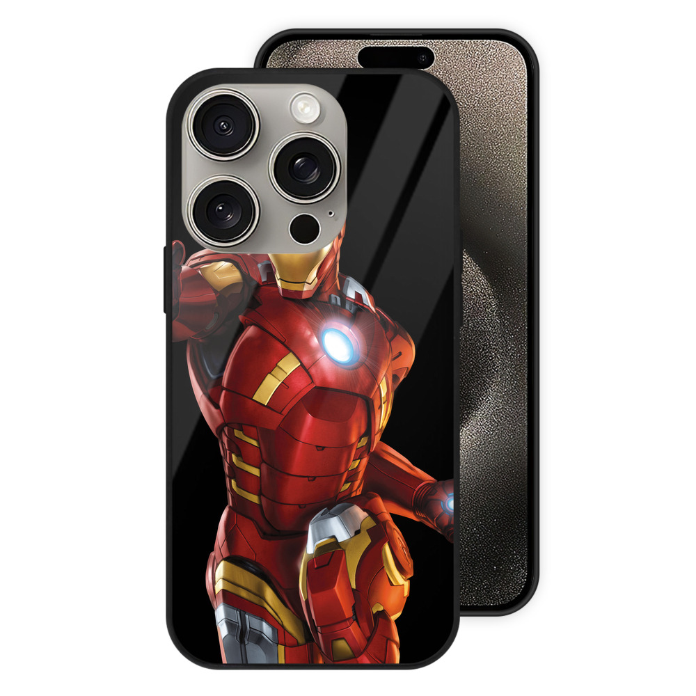（画像用） アベンジャーズ The Avengers 【iPhone15Pro対応】スマホケース 耐衝撃＆黄変防止 背面ガラス
