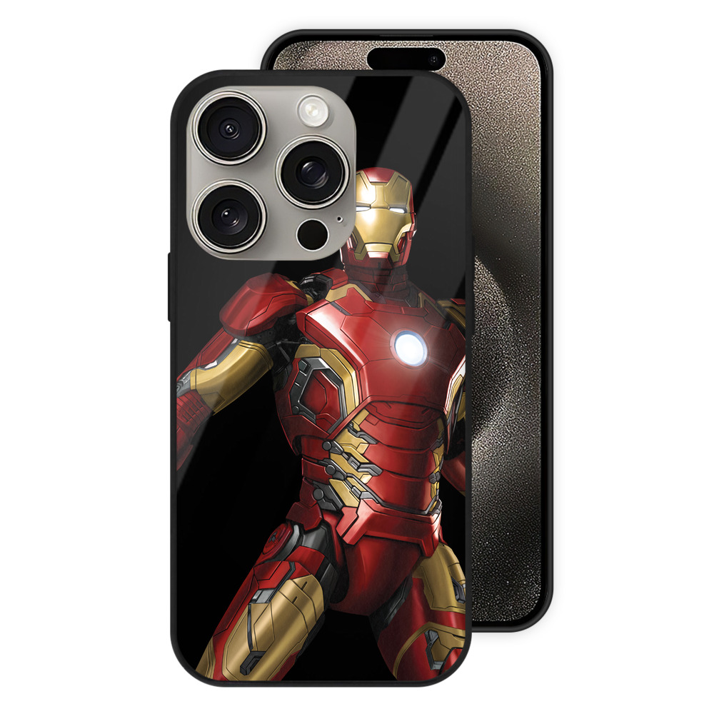 （画像用） アベンジャーズ The Avengers 【iPhone15Pro対応】スマホケース 耐衝撃＆黄変防止 背面ガラス