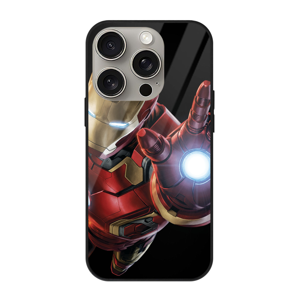 （画像用） アベンジャーズ The Avengers 【iPhone15Pro対応】スマホケース 耐衝撃＆黄変防止 背面ガラス
