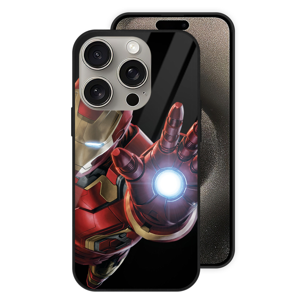 （画像用） アベンジャーズ The Avengers 【iPhone15Pro対応】スマホケース 耐衝撃＆黄変防止 背面ガラス