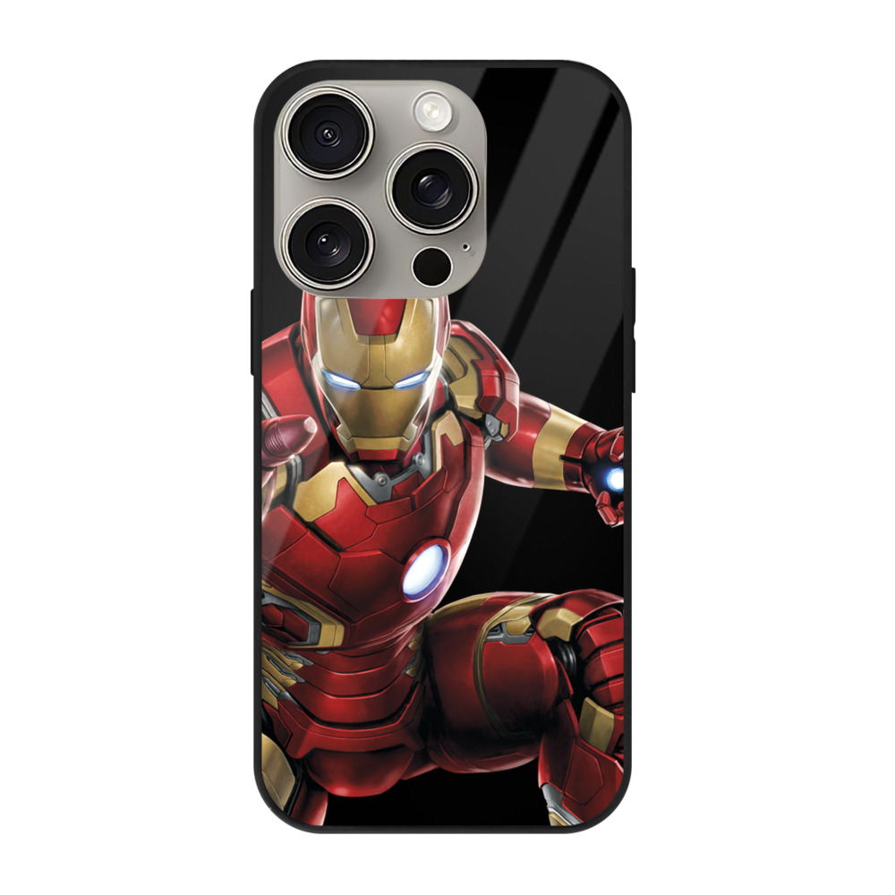 （画像用） アベンジャーズ The Avengers 【iPhone15Pro対応】スマホケース 耐衝撃＆黄変防止 背面ガラス