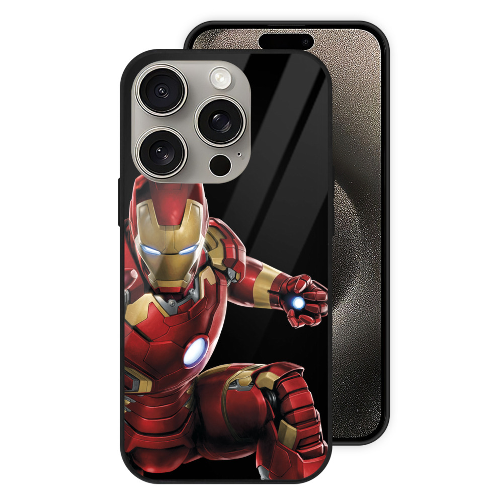 （画像用） アベンジャーズ The Avengers 【iPhone15Pro対応】スマホケース 耐衝撃＆黄変防止 背面ガラス