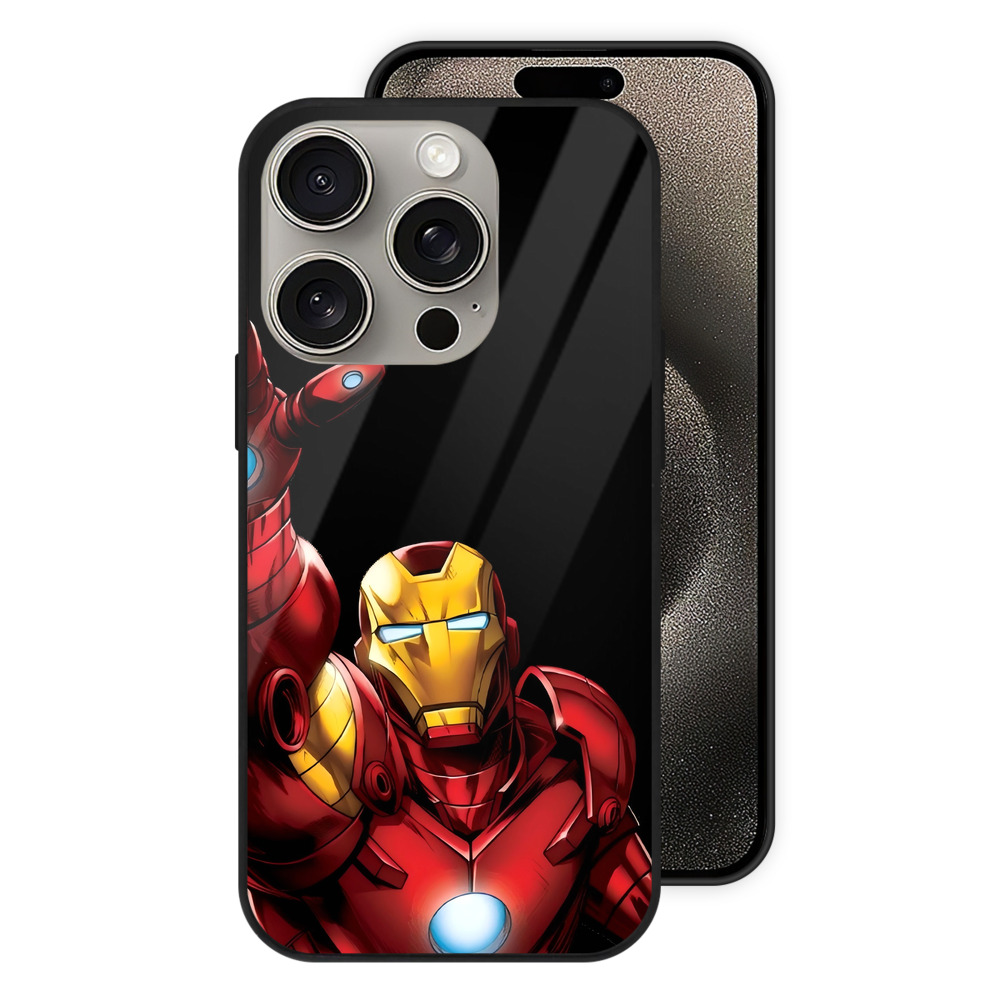 （画像用） アベンジャーズ The Avengers 【iPhone15Pro対応】スマホケース 耐衝撃＆黄変防止 背面ガラス