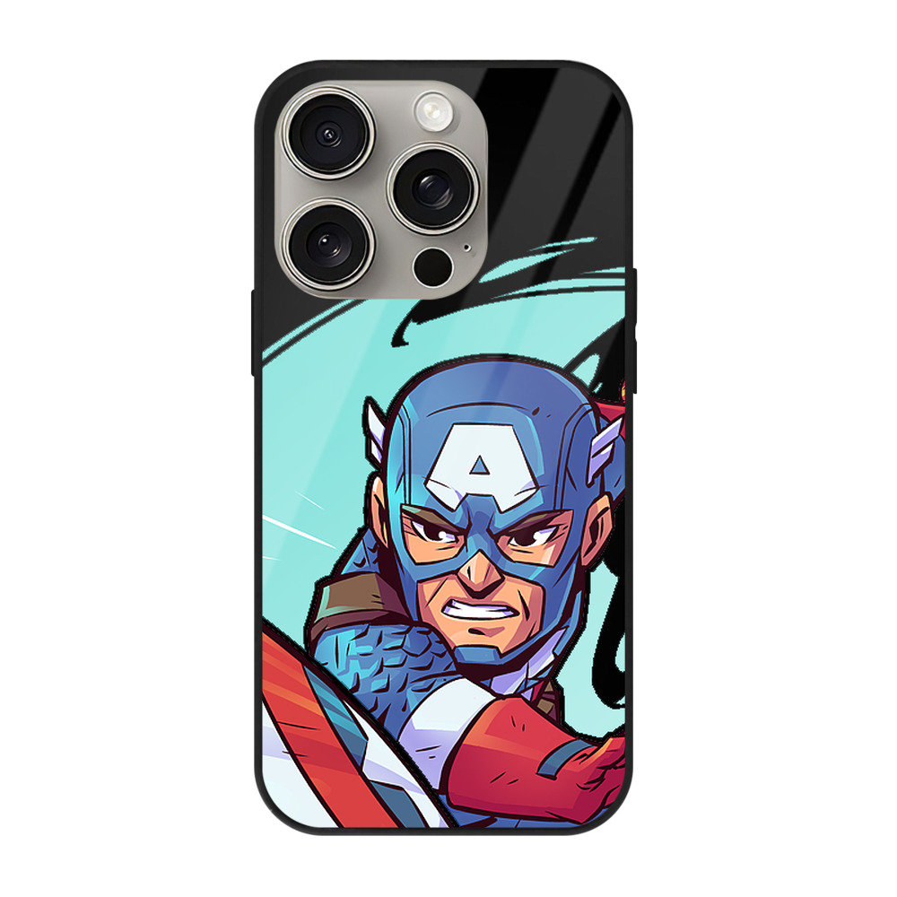 （画像用） アベンジャーズ The Avengers 【iPhone15Pro対応】スマホケース 耐衝撃＆黄変防止 背面ガラス