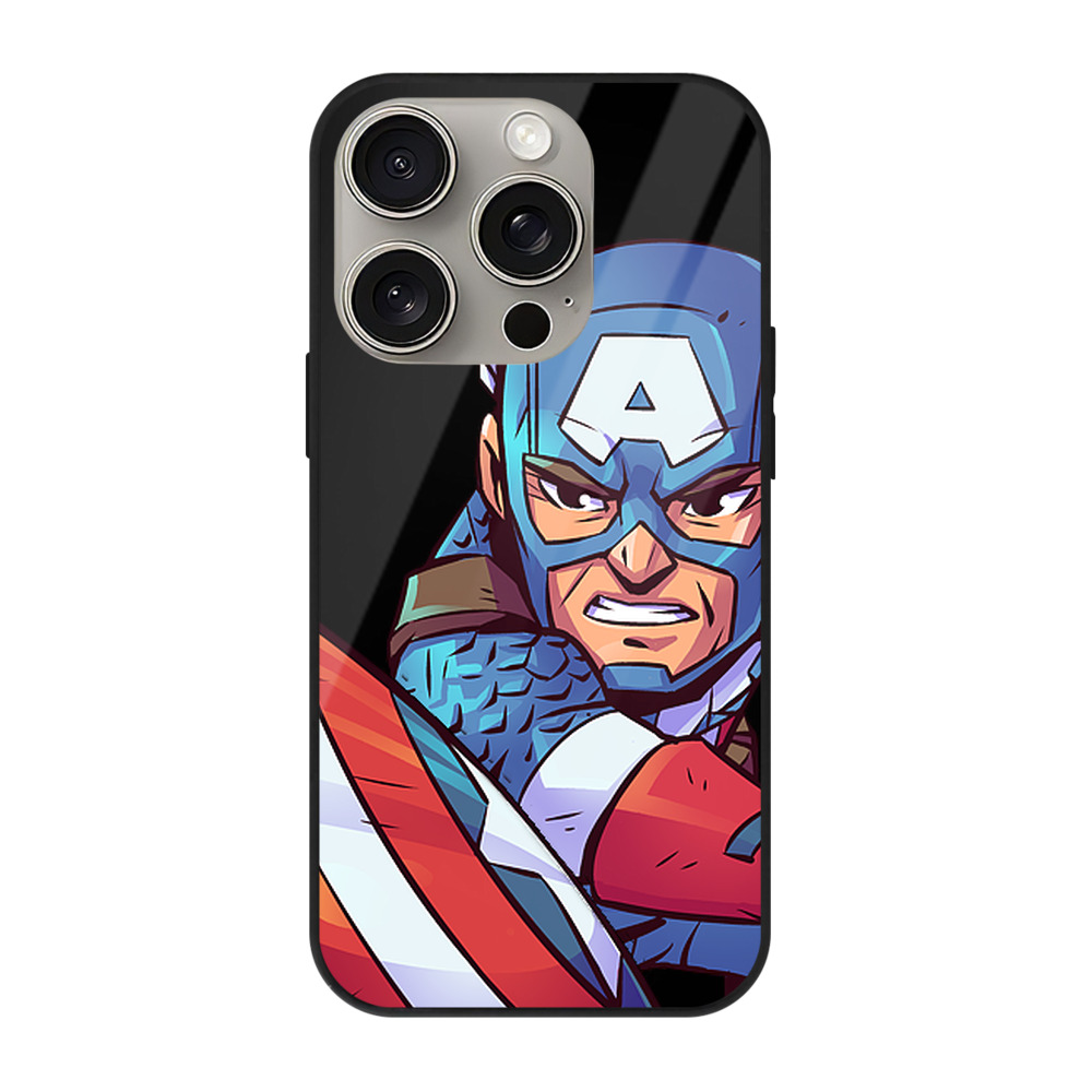 （画像用） アベンジャーズ The Avengers 【iPhone15Pro対応】スマホケース 耐衝撃＆黄変防止 背面ガラス