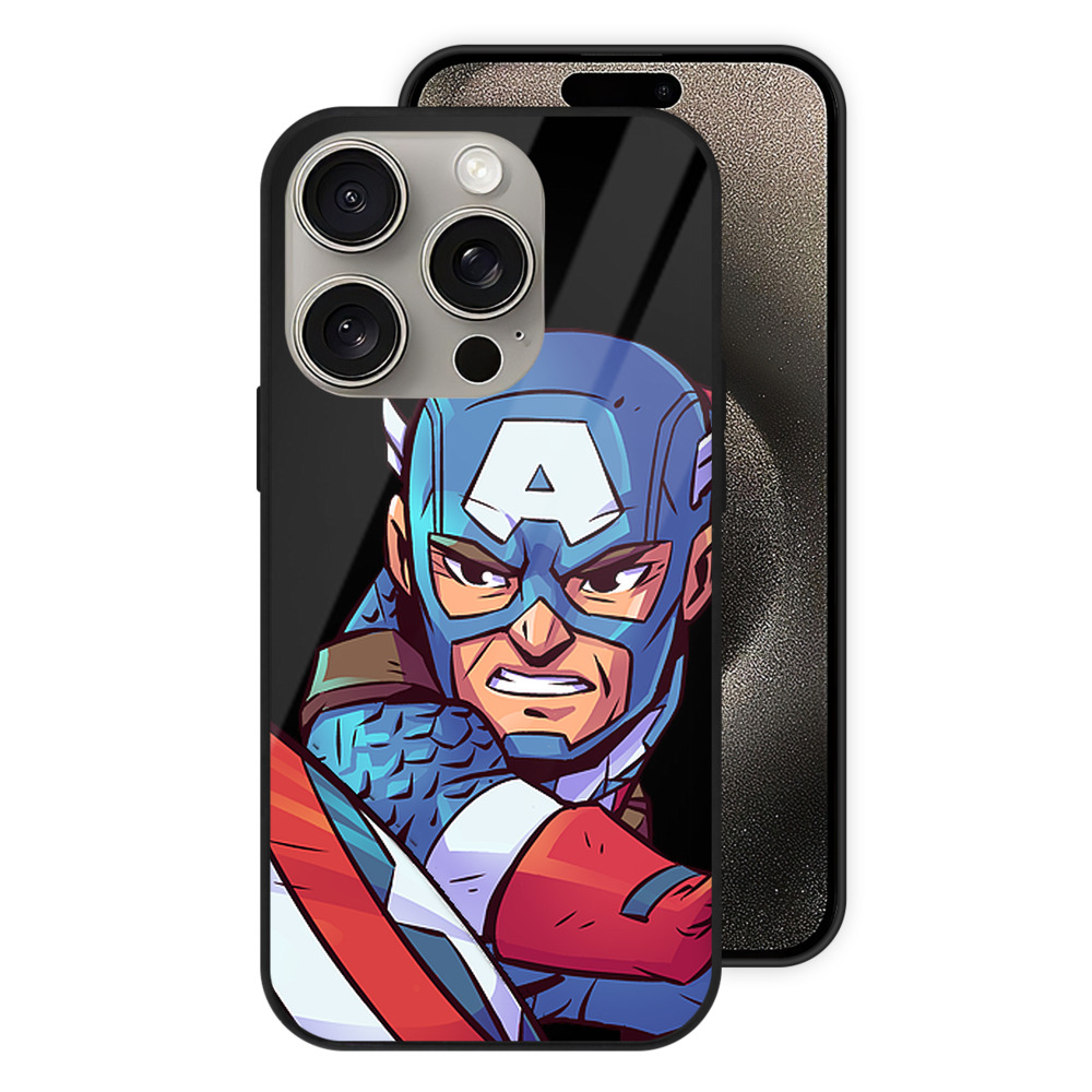 （画像用） アベンジャーズ The Avengers 【iPhone15Pro対応】スマホケース 耐衝撃＆黄変防止 背面ガラス