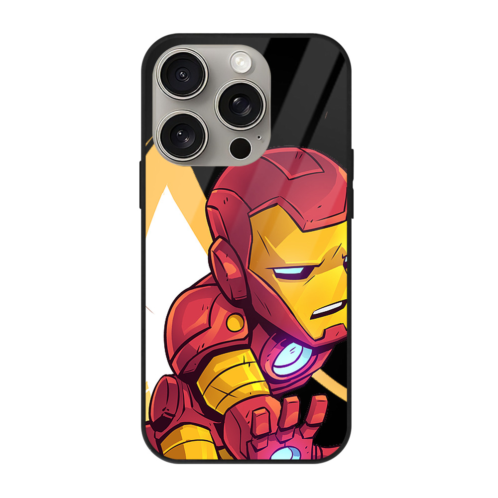 （画像用） アベンジャーズ The Avengers 【iPhone15Pro対応】スマホケース 耐衝撃＆黄変防止 背面ガラス