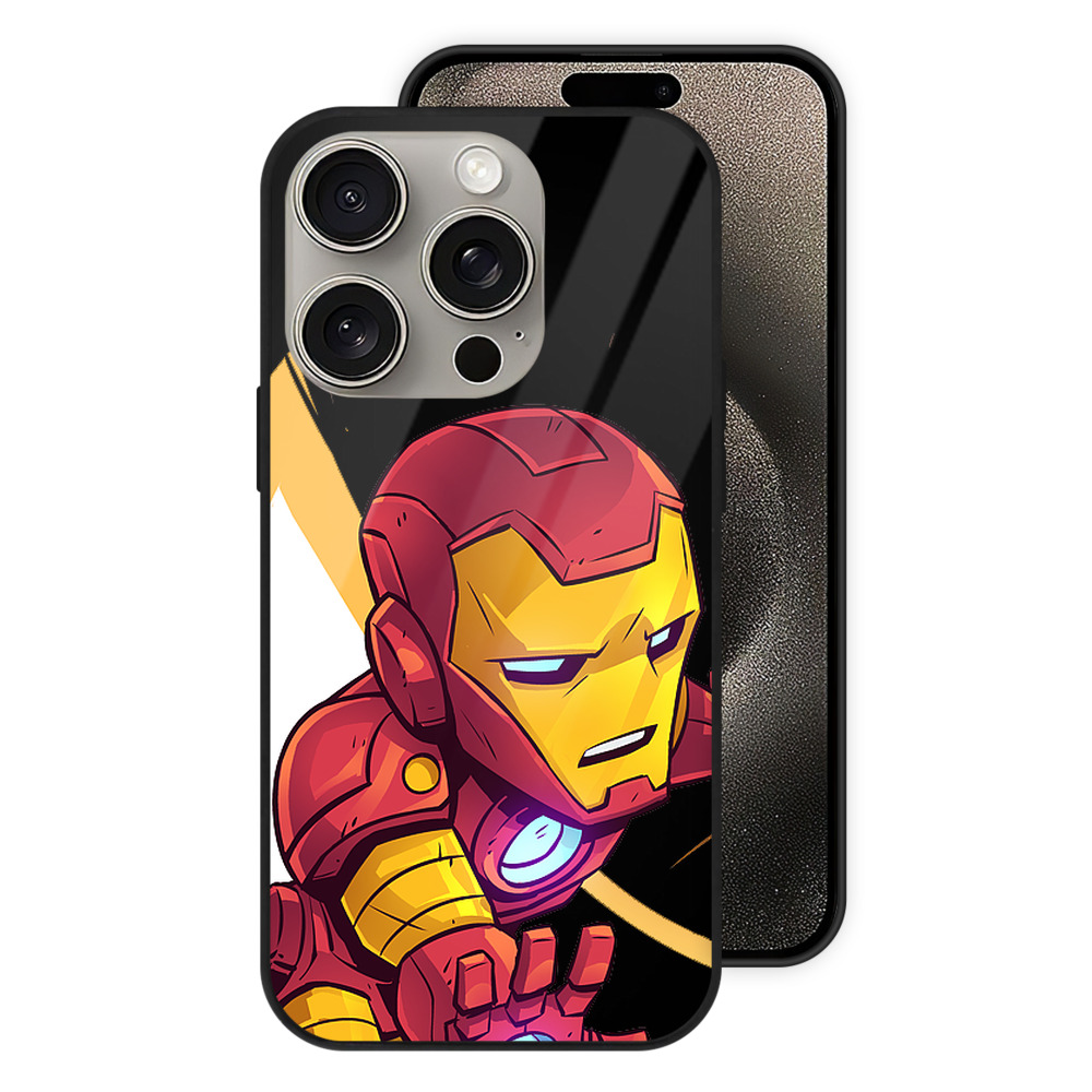 （画像用） アベンジャーズ The Avengers 【iPhone15Pro対応】スマホケース 耐衝撃＆黄変防止 背面ガラス