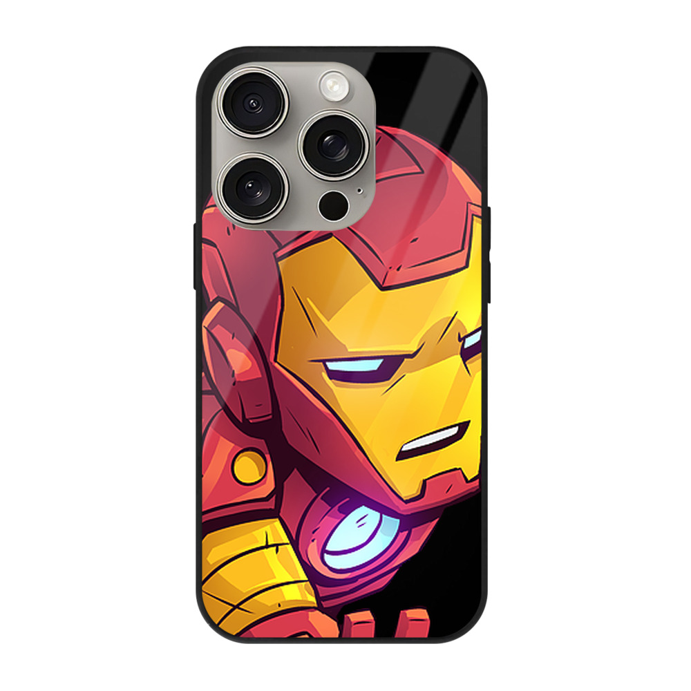 （画像用） アベンジャーズ The Avengers 【iPhone15Pro対応】スマホケース 耐衝撃＆黄変防止 背面ガラス