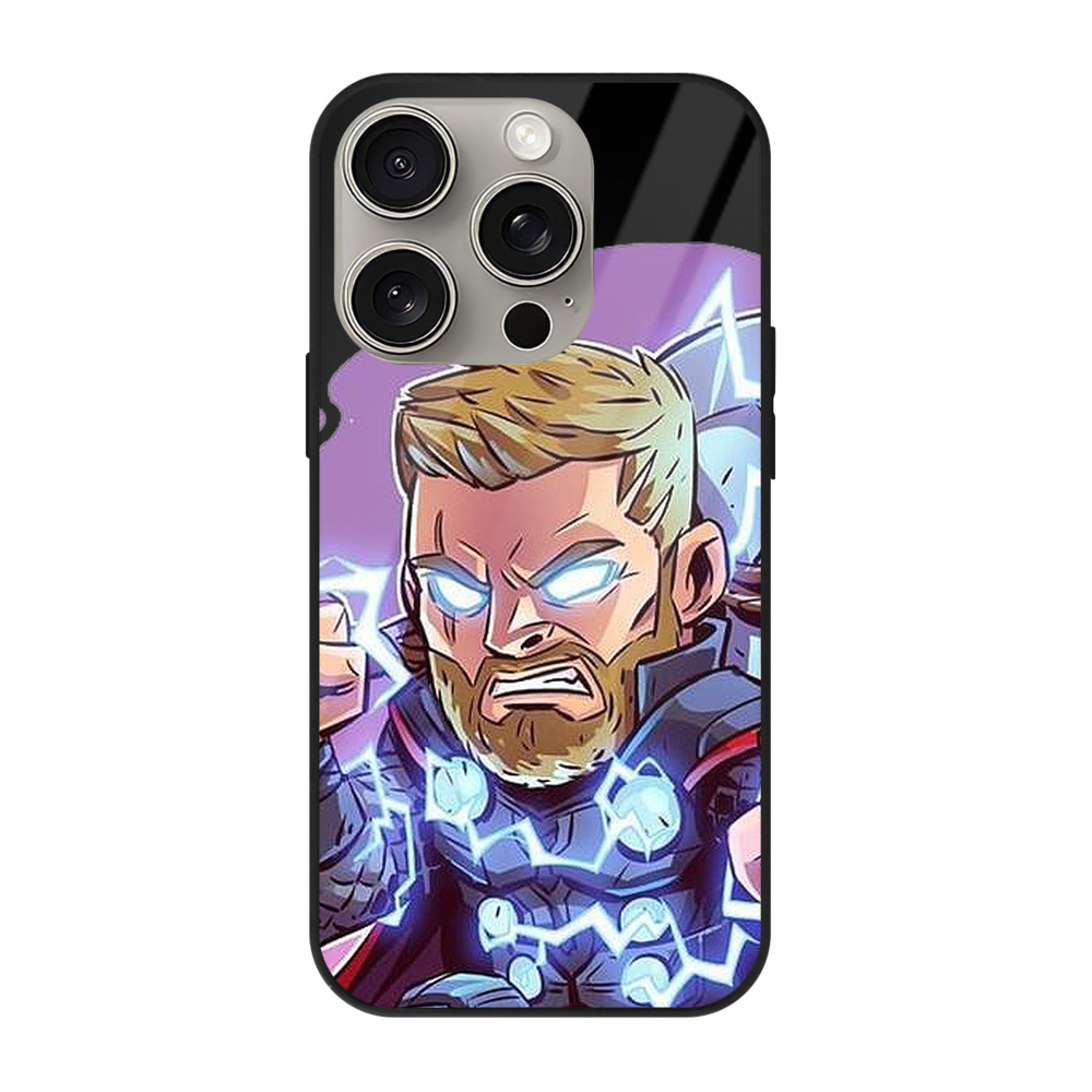 （画像用） アベンジャーズ The Avengers 【iPhone15Pro対応】スマホケース 耐衝撃＆黄変防止 背面ガラス