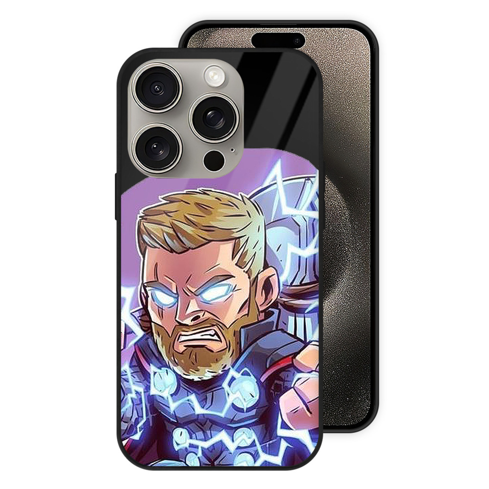 （画像用） アベンジャーズ The Avengers 【iPhone15Pro対応】スマホケース 耐衝撃＆黄変防止 背面ガラス