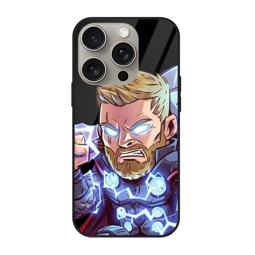 （画像用） アベンジャーズ The Avengers 【iPhone15Pro対応】スマホケース 耐衝撃＆黄変防止 背面ガラス