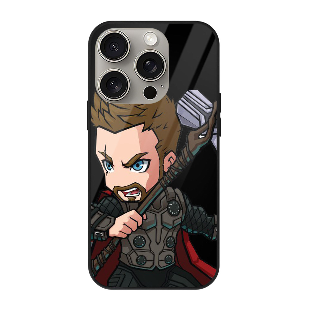 （画像用） アベンジャーズ The Avengers 【iPhone15Pro対応】スマホケース 耐衝撃＆黄変防止 背面ガラス