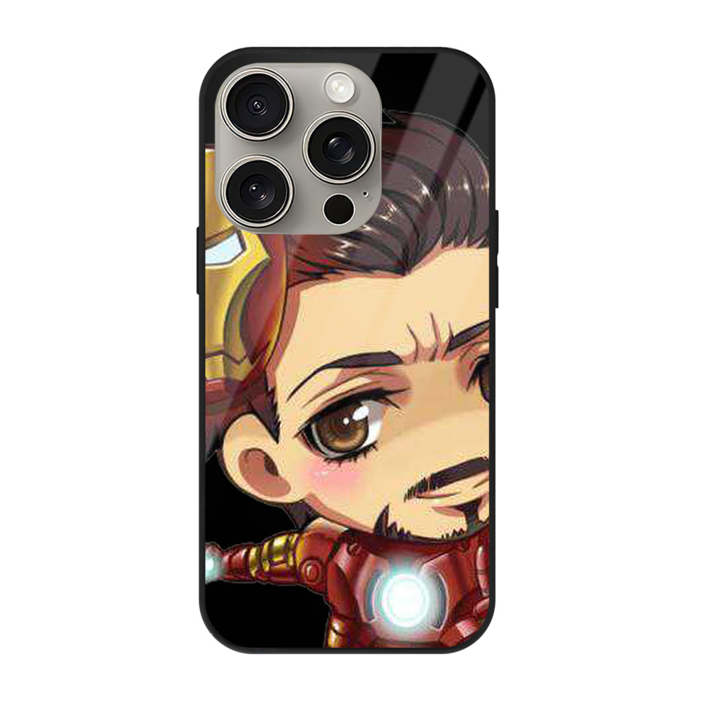 （画像用） アベンジャーズ The Avengers 【iPhone15Pro対応】スマホケース 耐衝撃＆黄変防止 背面ガラス