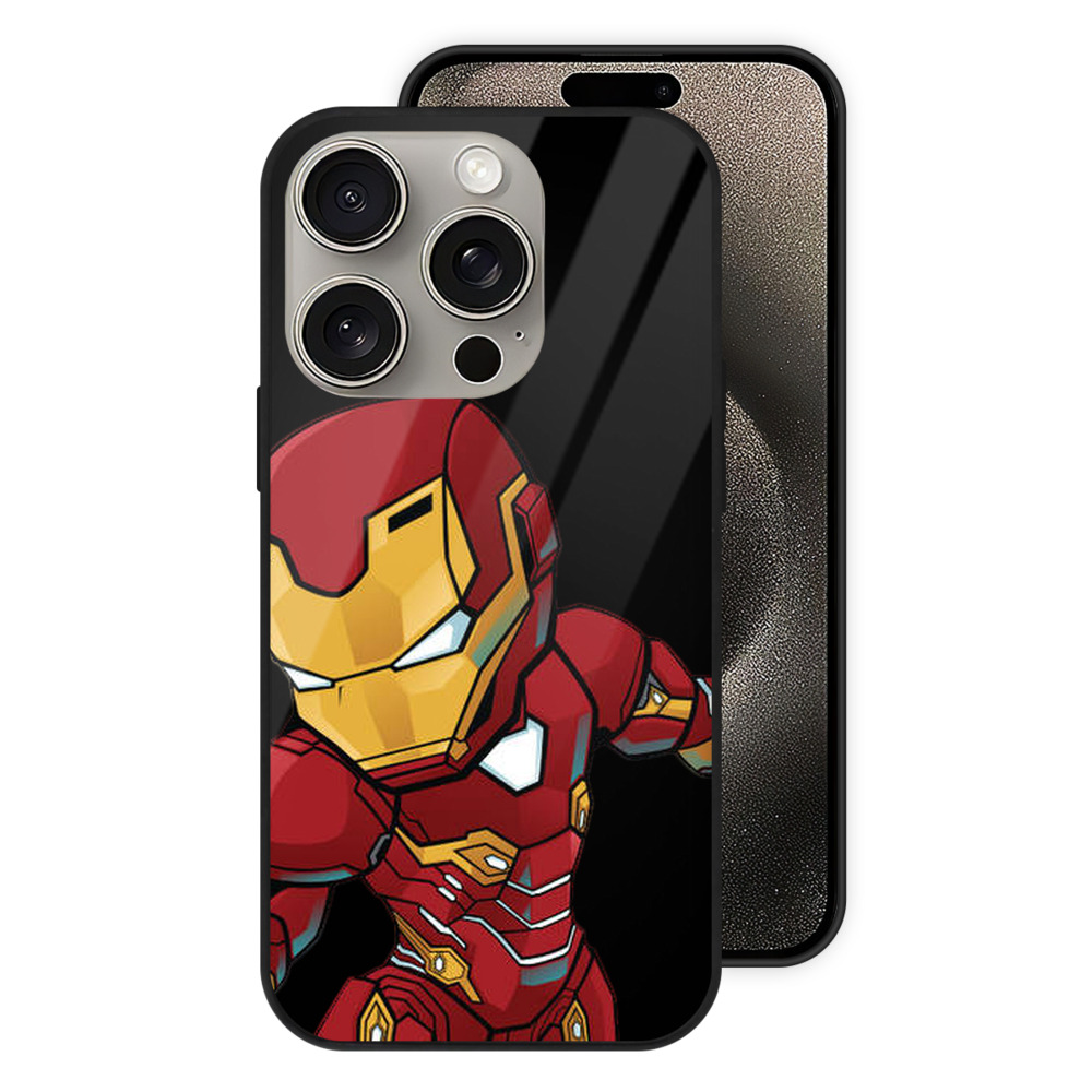 （画像用） アベンジャーズ The Avengers 【iPhone15Pro対応】スマホケース 耐衝撃＆黄変防止 背面ガラス