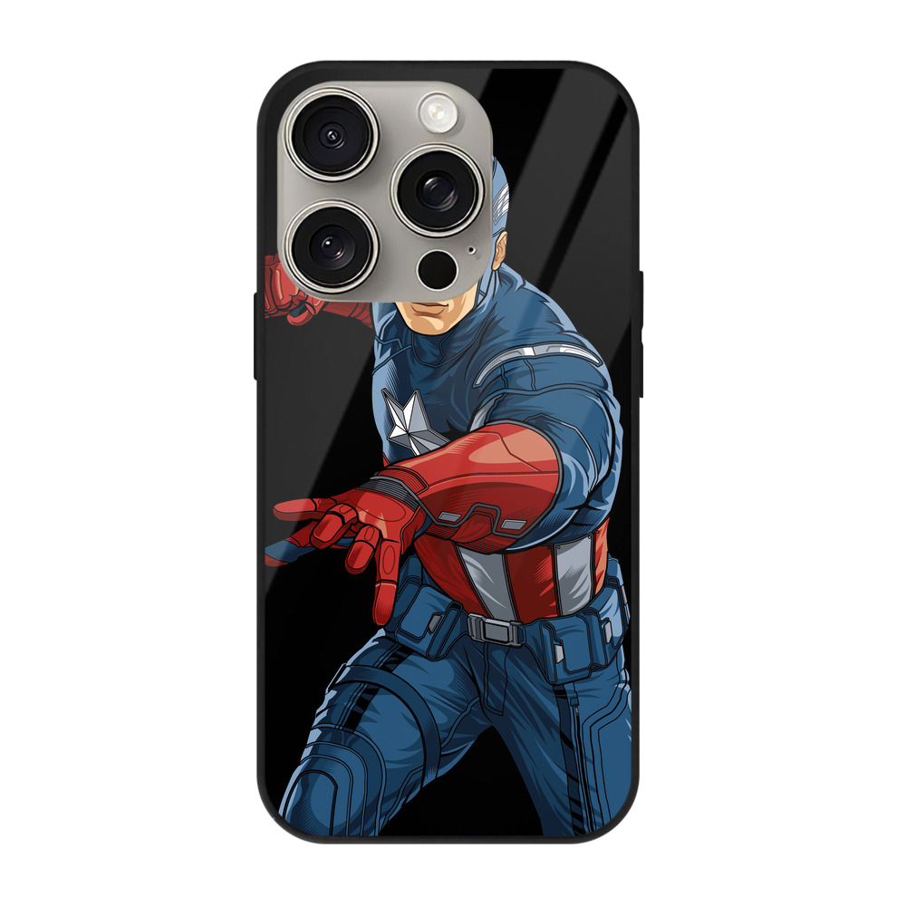 （画像用） アベンジャーズ The Avengers 【iPhone15Pro対応】スマホケース 耐衝撃＆黄変防止 背面ガラス