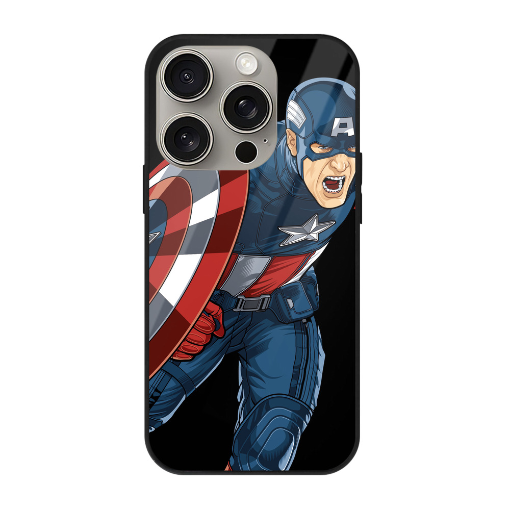 （画像用） アベンジャーズ The Avengers 【iPhone15Pro対応】スマホケース 耐衝撃＆黄変防止 背面ガラス
