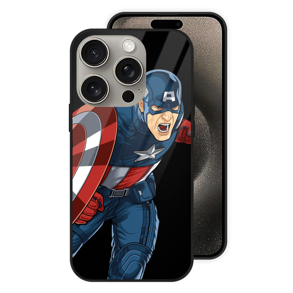 （画像用） アベンジャーズ The Avengers 【iPhone15Pro対応】スマホケース 耐衝撃＆黄変防止 背面ガラス