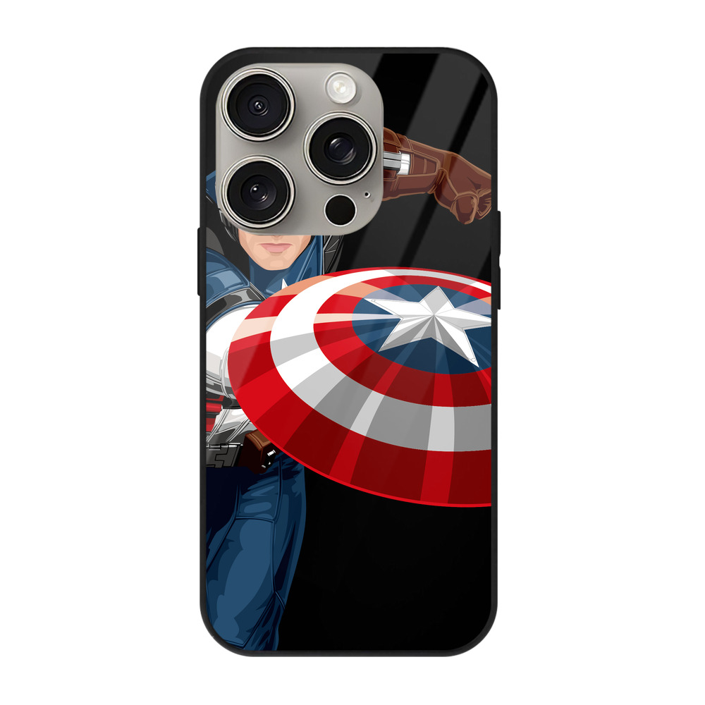 （画像用） アベンジャーズ The Avengers 【iPhone15Pro対応】スマホケース 耐衝撃＆黄変防止 背面ガラス