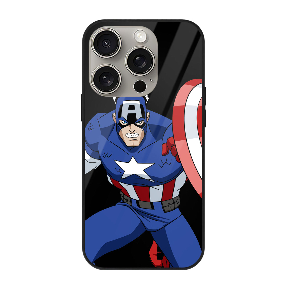 （画像用） アベンジャーズ The Avengers 【iPhone15Pro対応】スマホケース 耐衝撃＆黄変防止 背面ガラス