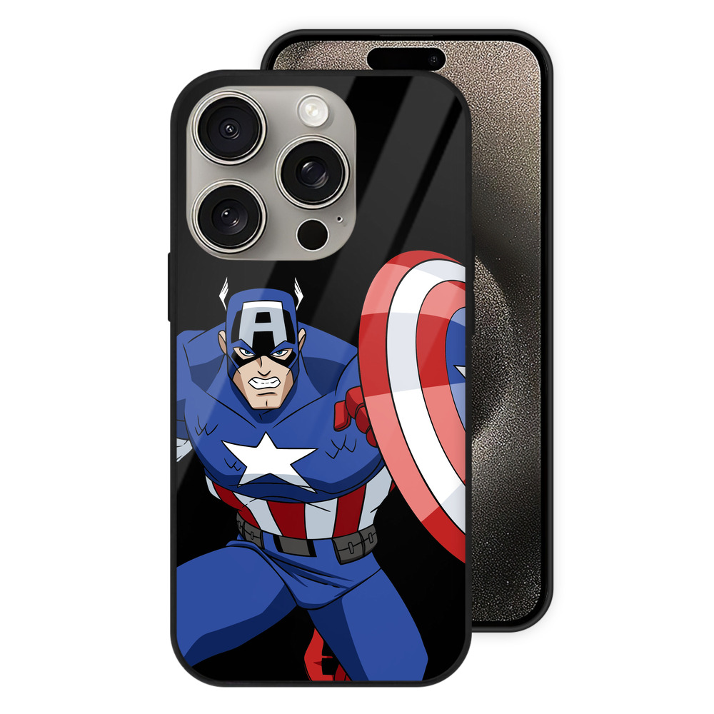 （画像用） アベンジャーズ The Avengers 【iPhone15Pro対応】スマホケース 耐衝撃＆黄変防止 背面ガラス