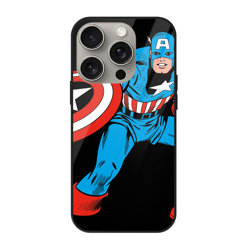 （画像用） アベンジャーズ The Avengers 【iPhone15Pro対応】スマホケース 耐衝撃＆黄変防止 背面ガラス