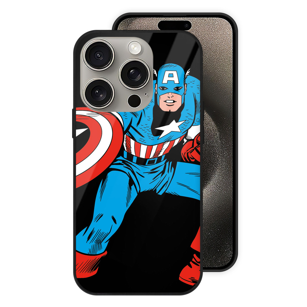 （画像用） アベンジャーズ The Avengers 【iPhone15Pro対応】スマホケース 耐衝撃＆黄変防止 背面ガラス