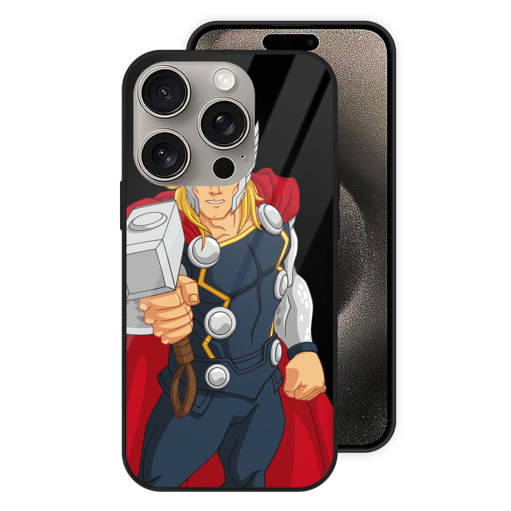 （画像用） アベンジャーズ The Avengers 【iPhone15Pro対応】スマホケース 耐衝撃＆黄変防止 背面ガラス