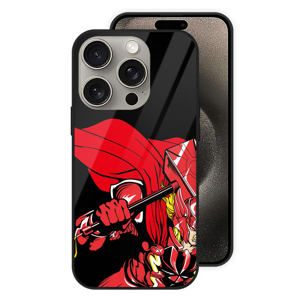 アベンジャーズ The Avengers 【iPhone15Pro対応】スマホケース 耐衝撃＆黄変防止 背面ガラス