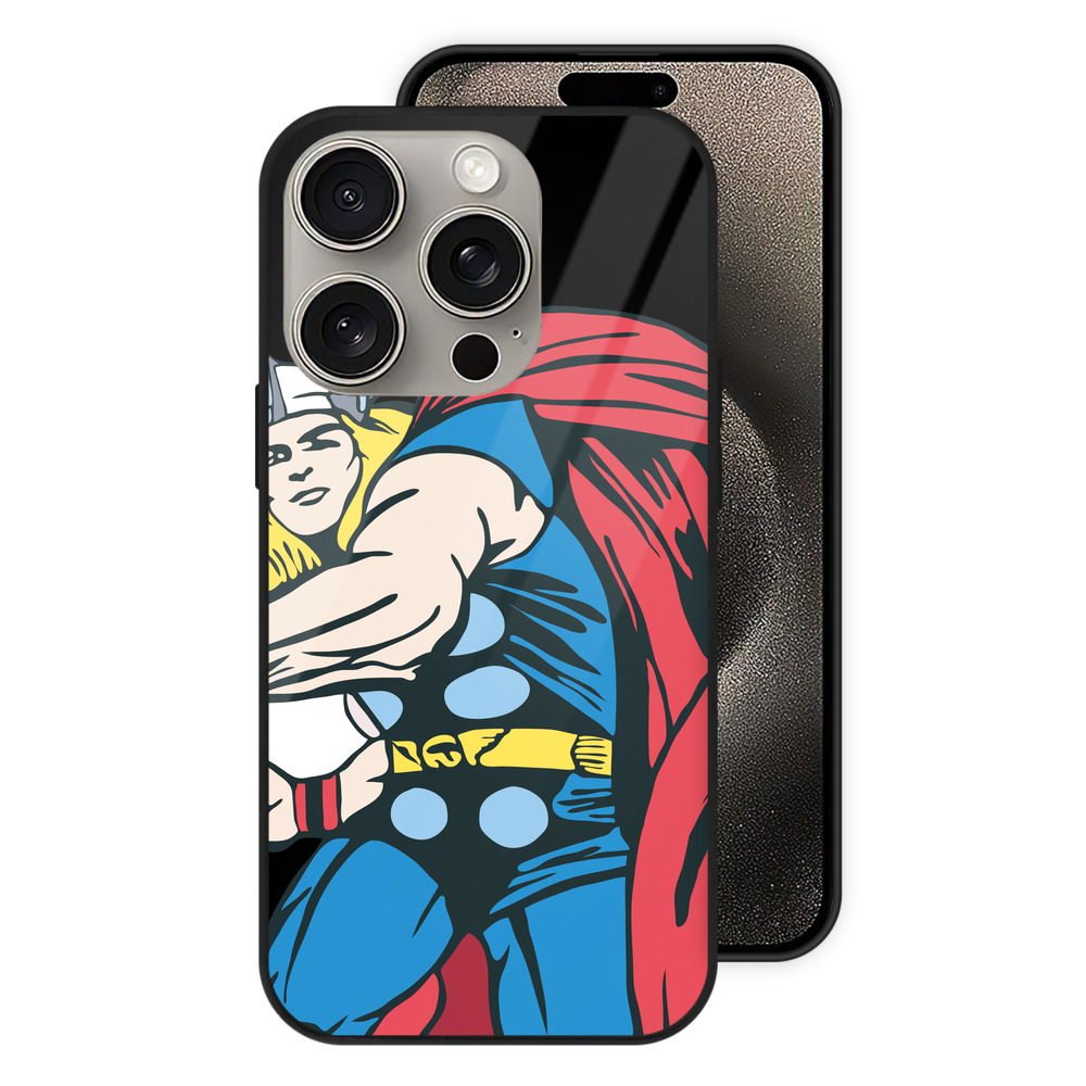 （画像用） アベンジャーズ The Avengers 【iPhone15Pro対応】スマホケース 耐衝撃＆黄変防止 背面ガラス