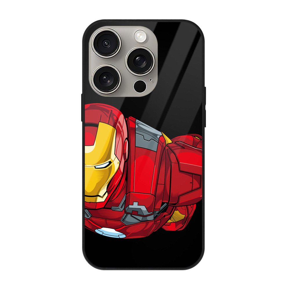 （画像用） アベンジャーズ The Avengers 【iPhone15Pro対応】スマホケース 耐衝撃＆黄変防止 背面ガラス