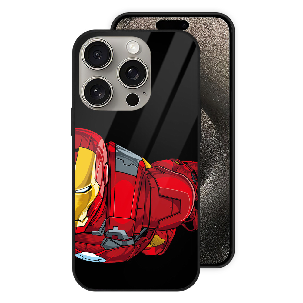 （画像用） アベンジャーズ The Avengers 【iPhone15Pro対応】スマホケース 耐衝撃＆黄変防止 背面ガラス