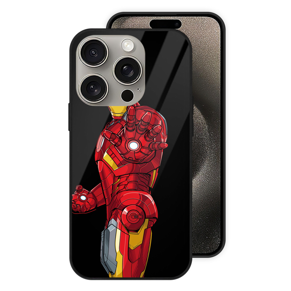 （画像用） アベンジャーズ The Avengers 【iPhone15Pro対応】スマホケース 耐衝撃＆黄変防止 背面ガラス