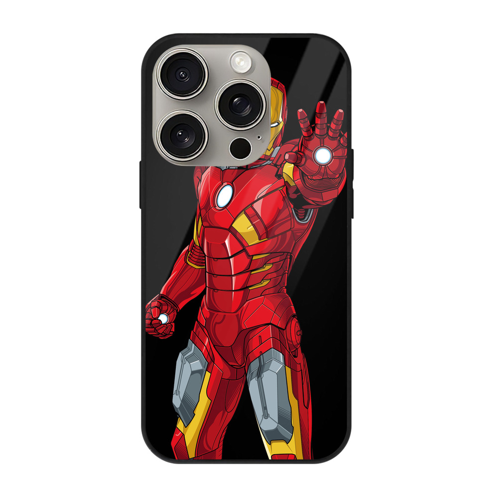 （画像用） アベンジャーズ The Avengers 【iPhone15Pro対応】スマホケース 耐衝撃＆黄変防止 背面ガラス