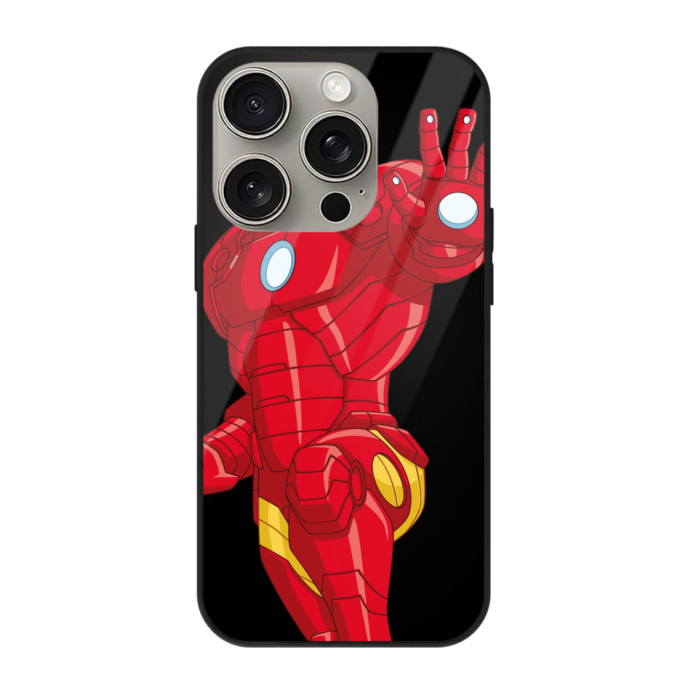 （画像用） アベンジャーズ The Avengers 【iPhone15Pro対応】スマホケース 耐衝撃＆黄変防止 背面ガラス