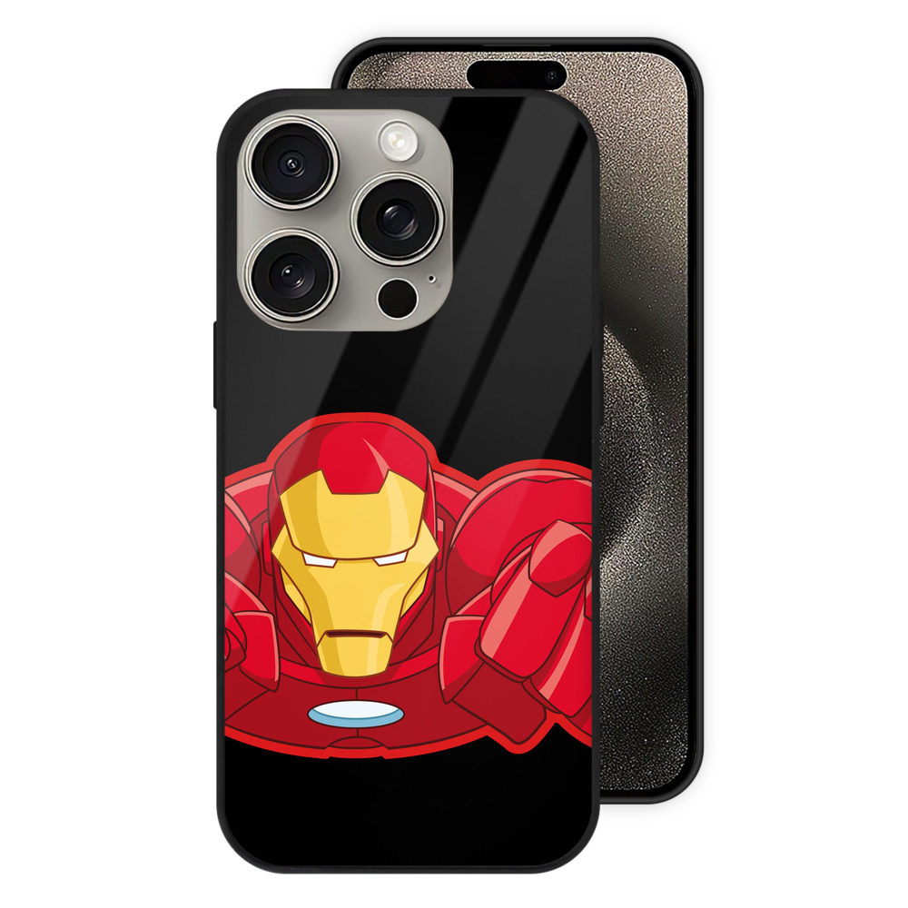（画像用） アベンジャーズ The Avengers 【iPhone15Pro対応】スマホケース 耐衝撃＆黄変防止 背面ガラス