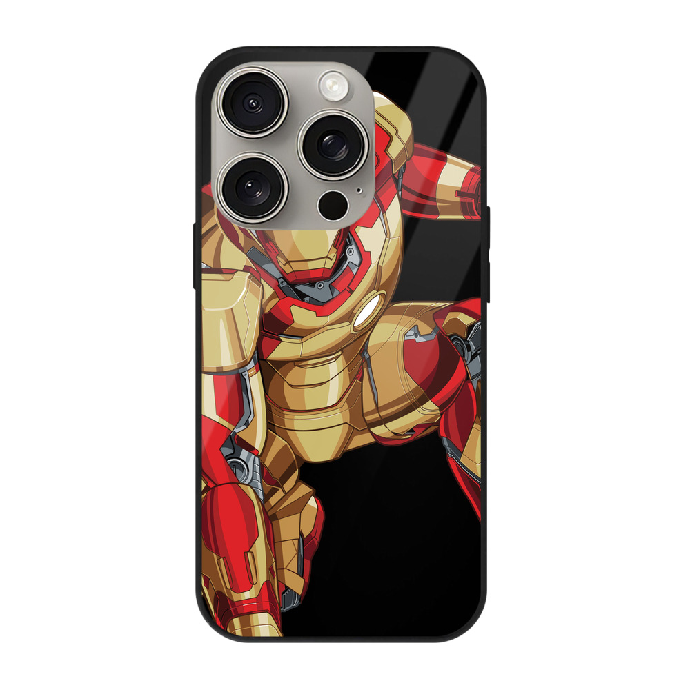 （画像用） アベンジャーズ The Avengers 【iPhone15Pro対応】スマホケース 耐衝撃＆黄変防止 背面ガラス
