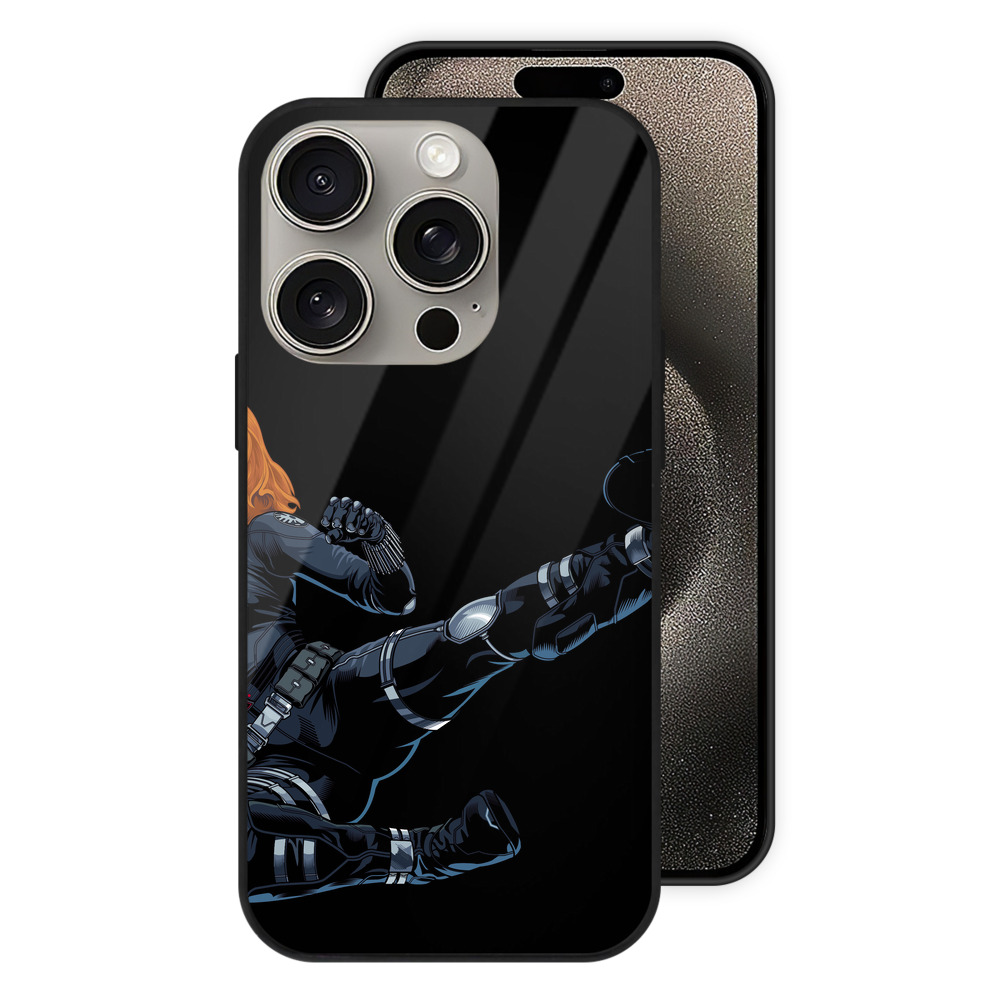 （画像用） アベンジャーズ The Avengers 【iPhone15Pro対応】スマホケース 耐衝撃＆黄変防止 背面ガラス